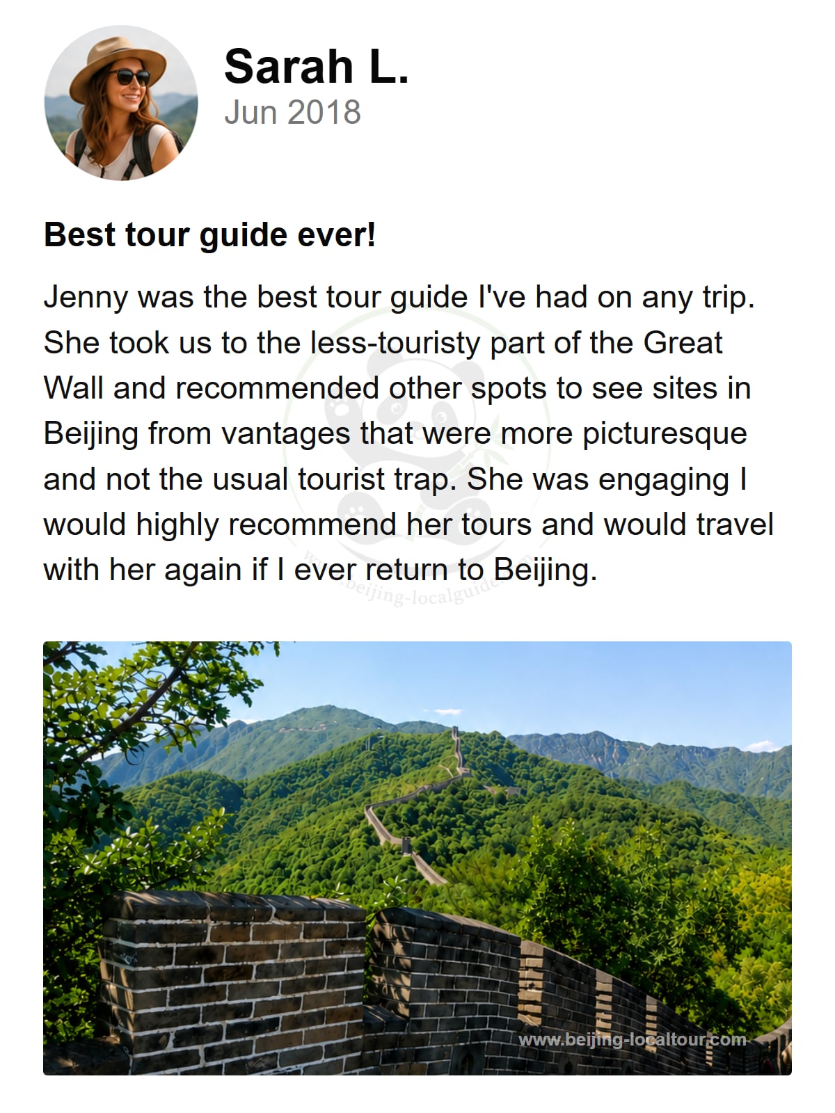 Traveler review shared in 2018