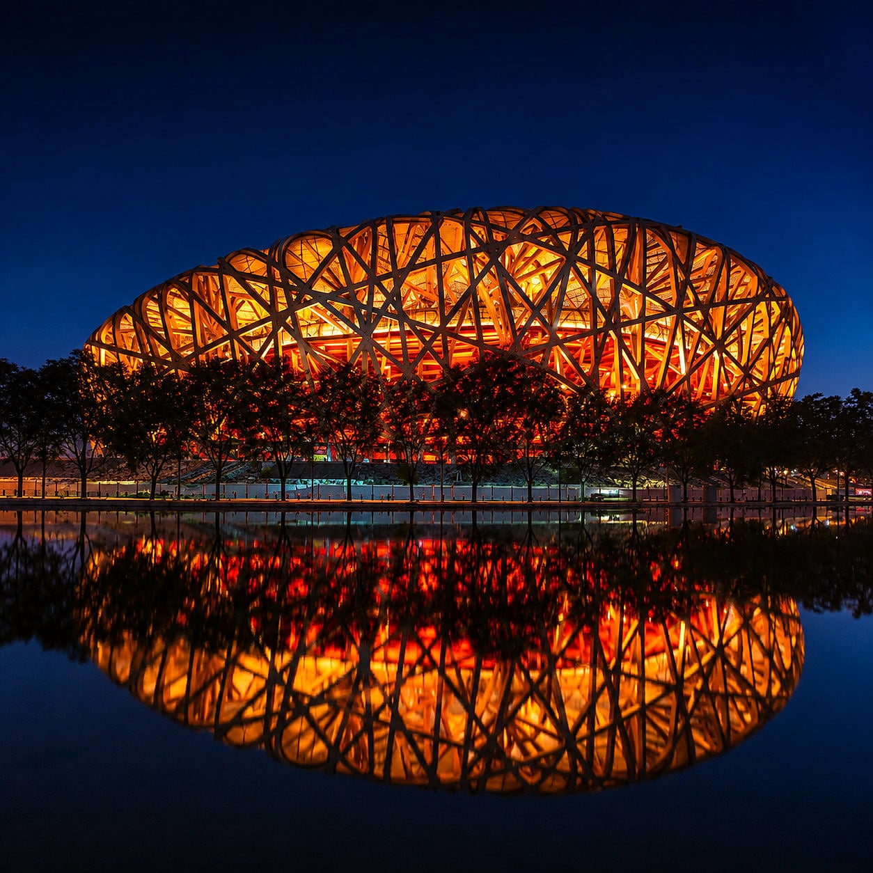 Beijing Night Layover Tour — 02 birds nest at night
