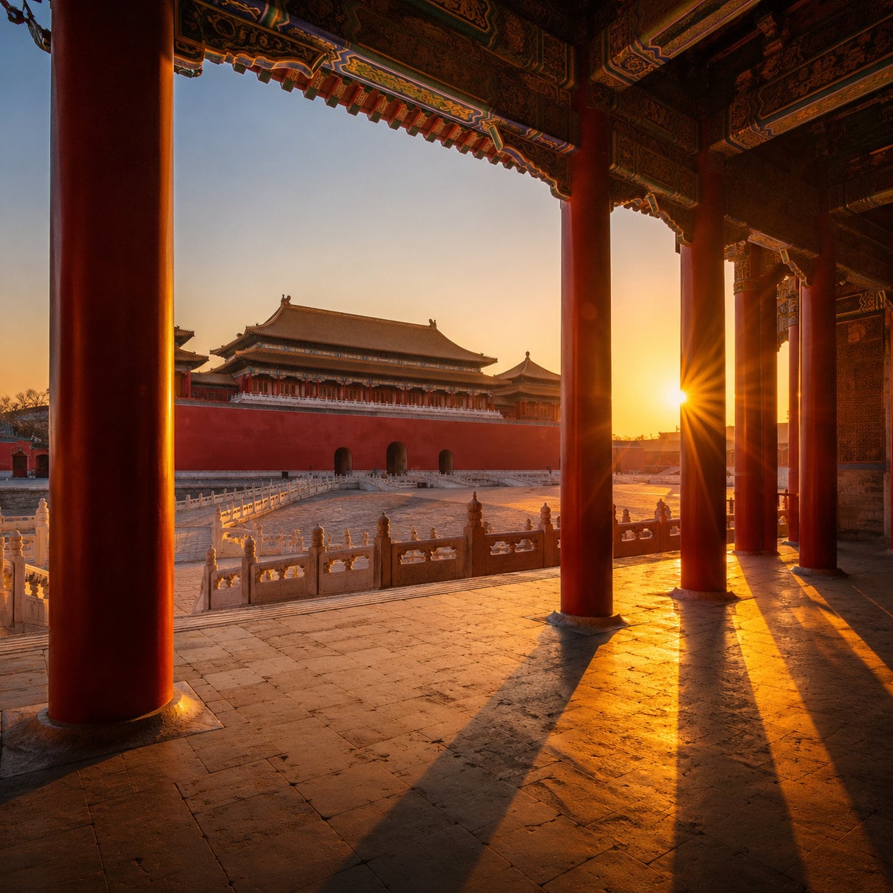 Forbidden City Half-Day Private Tour — 05 forbidden city corridor sunset