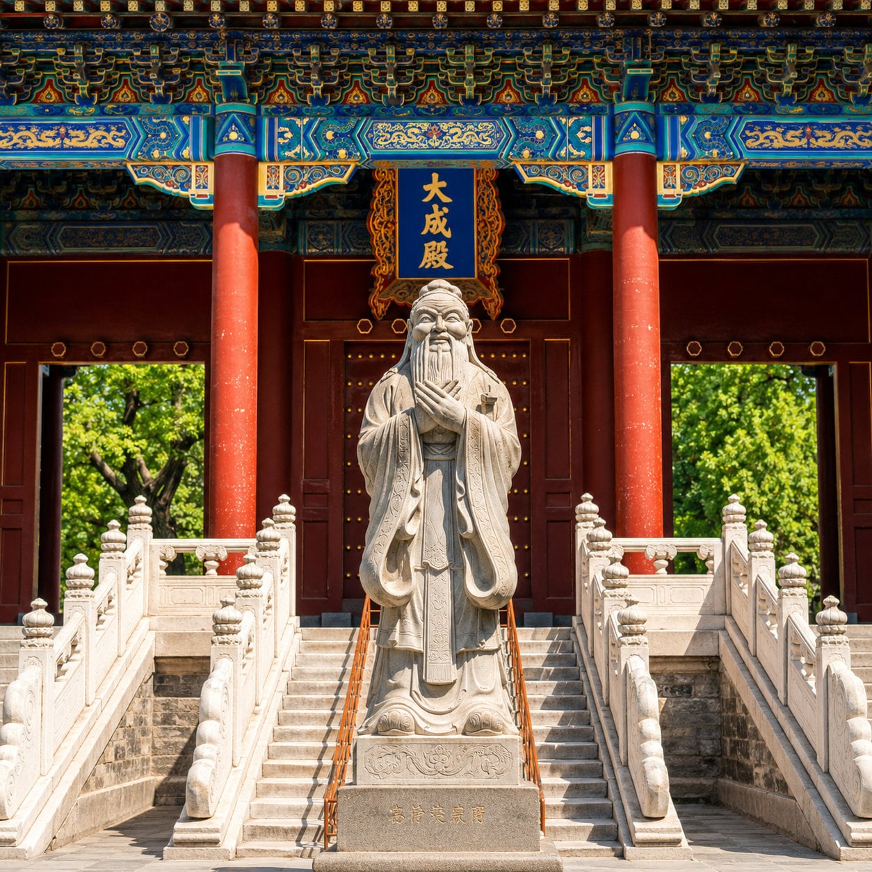Lama Temple & Confucius Temple Half-Day Private Tour — 03 confucius statue confucius temple