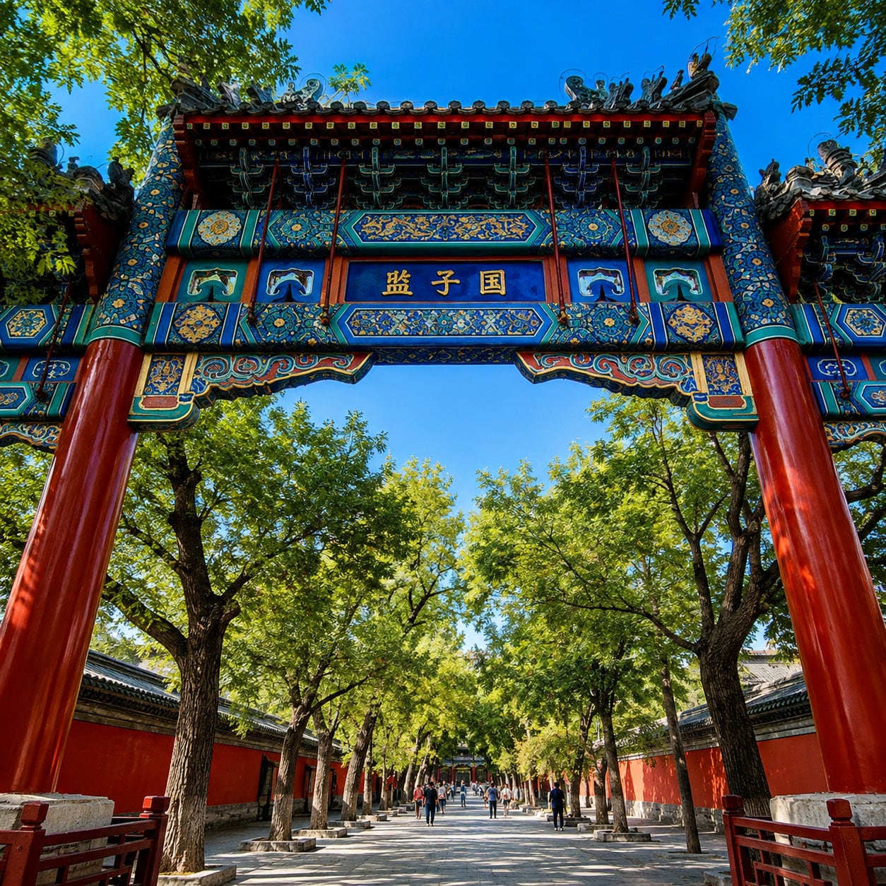 Lama Temple & Confucius Temple Half-Day Private Tour — 04 traditional ceremonial archway