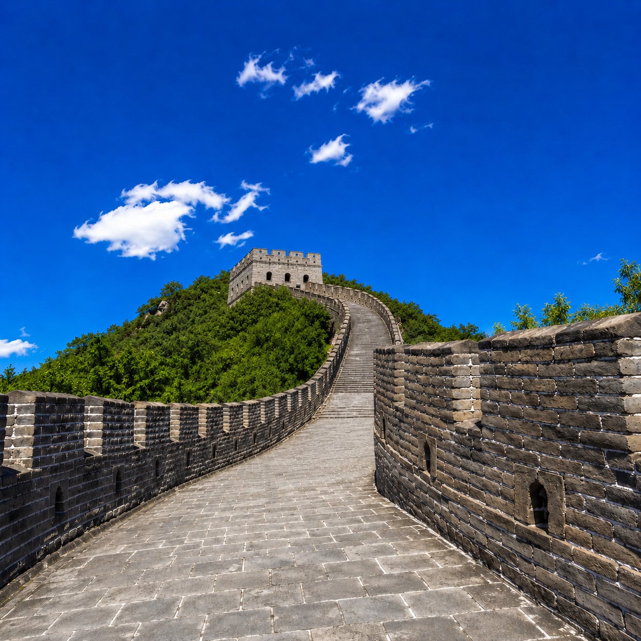 Mutianyu Great Wall Half-Day Private Tour — 04 mutianyu great wall blue sky