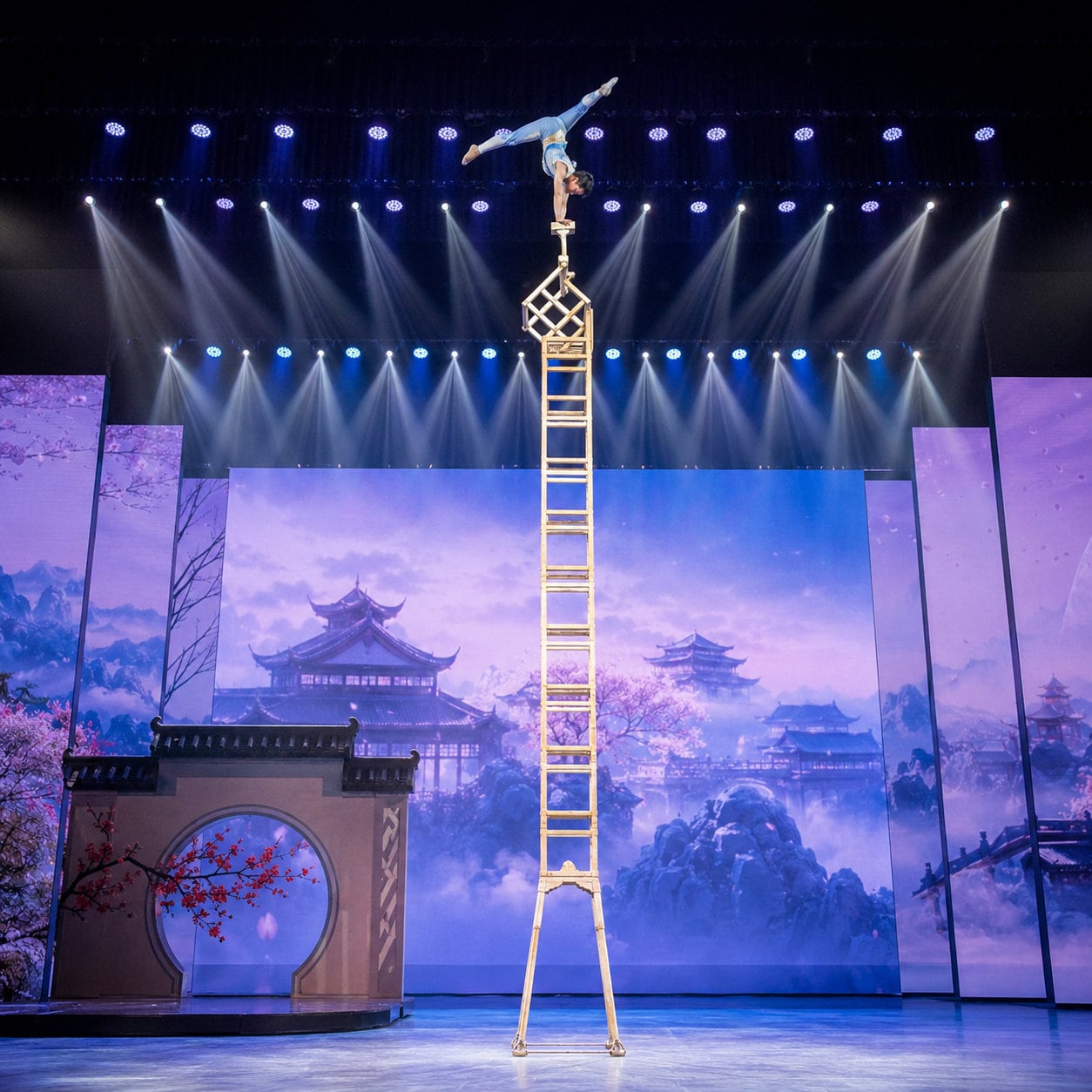 Peking Duck & Acrobatic Show Evening Tour — 03 acrobatic chair balancing