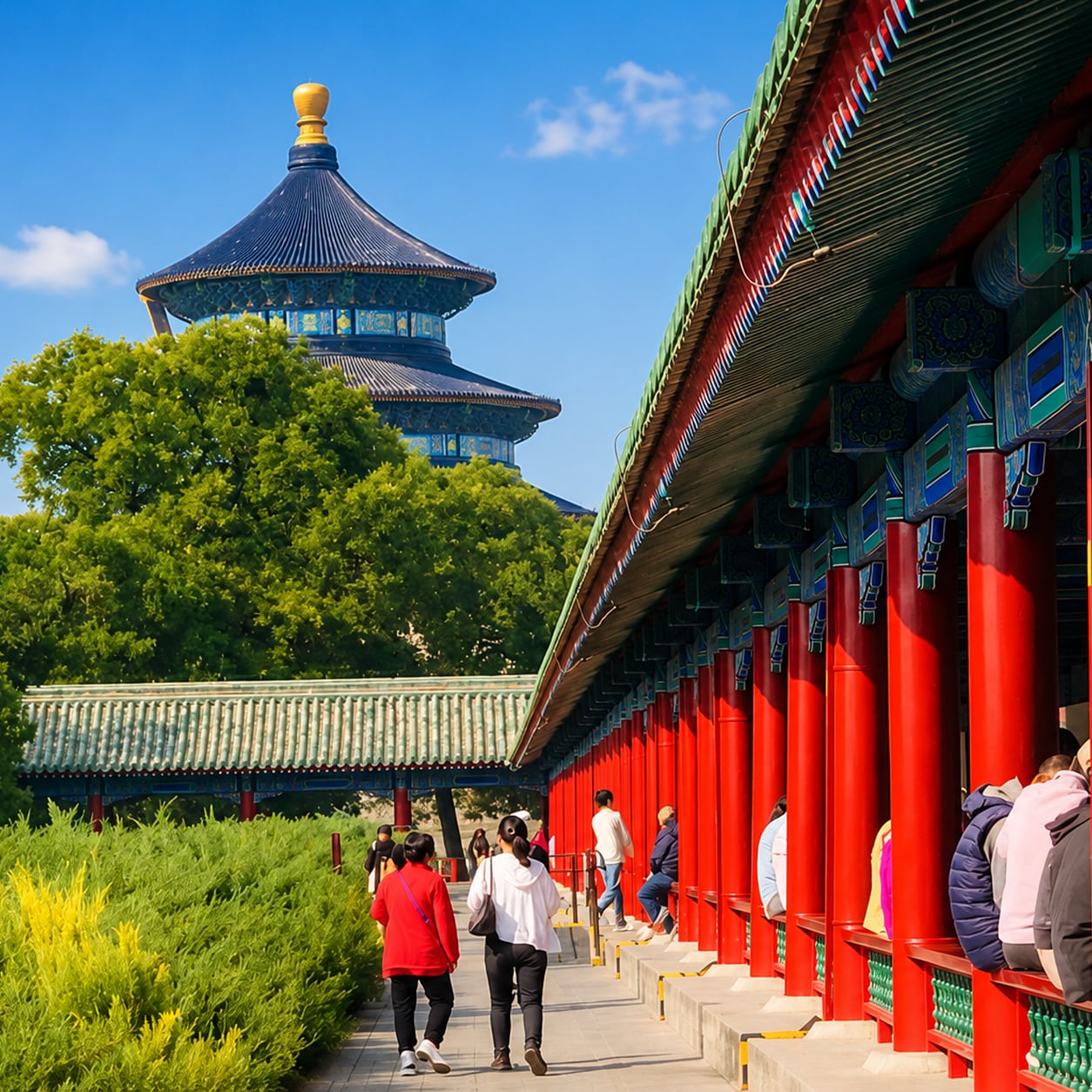 2-Day Historical Beijing Private Tour — 05 temple of heaven red corridor