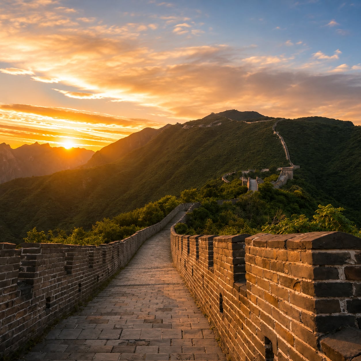 Mutianyu Great Wall & Forbidden City Layover Tour — 04 mutianyu great wall sunset