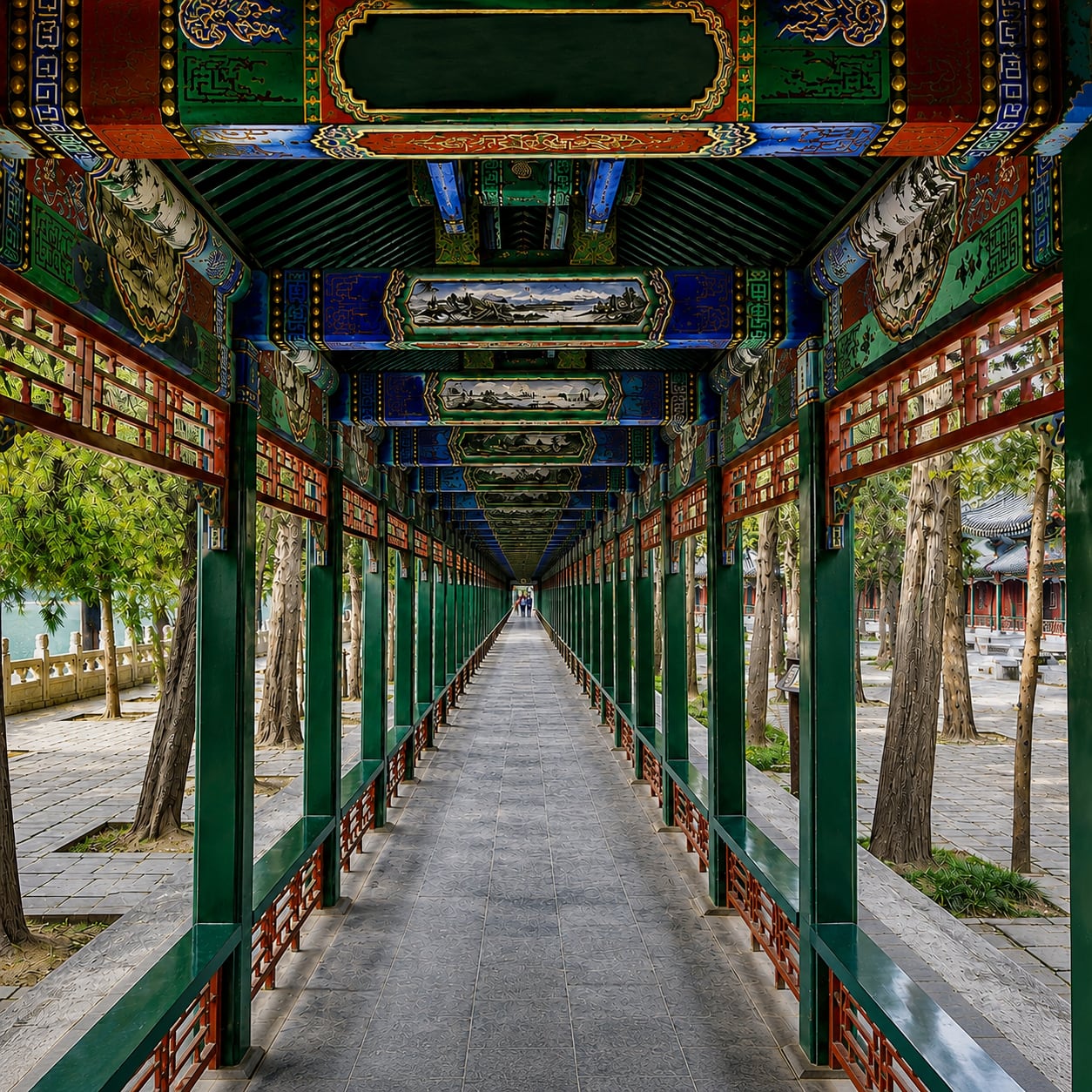 Mutianyu Great Wall & Summer Palace Layover Tour — 03 summer palace long corridor