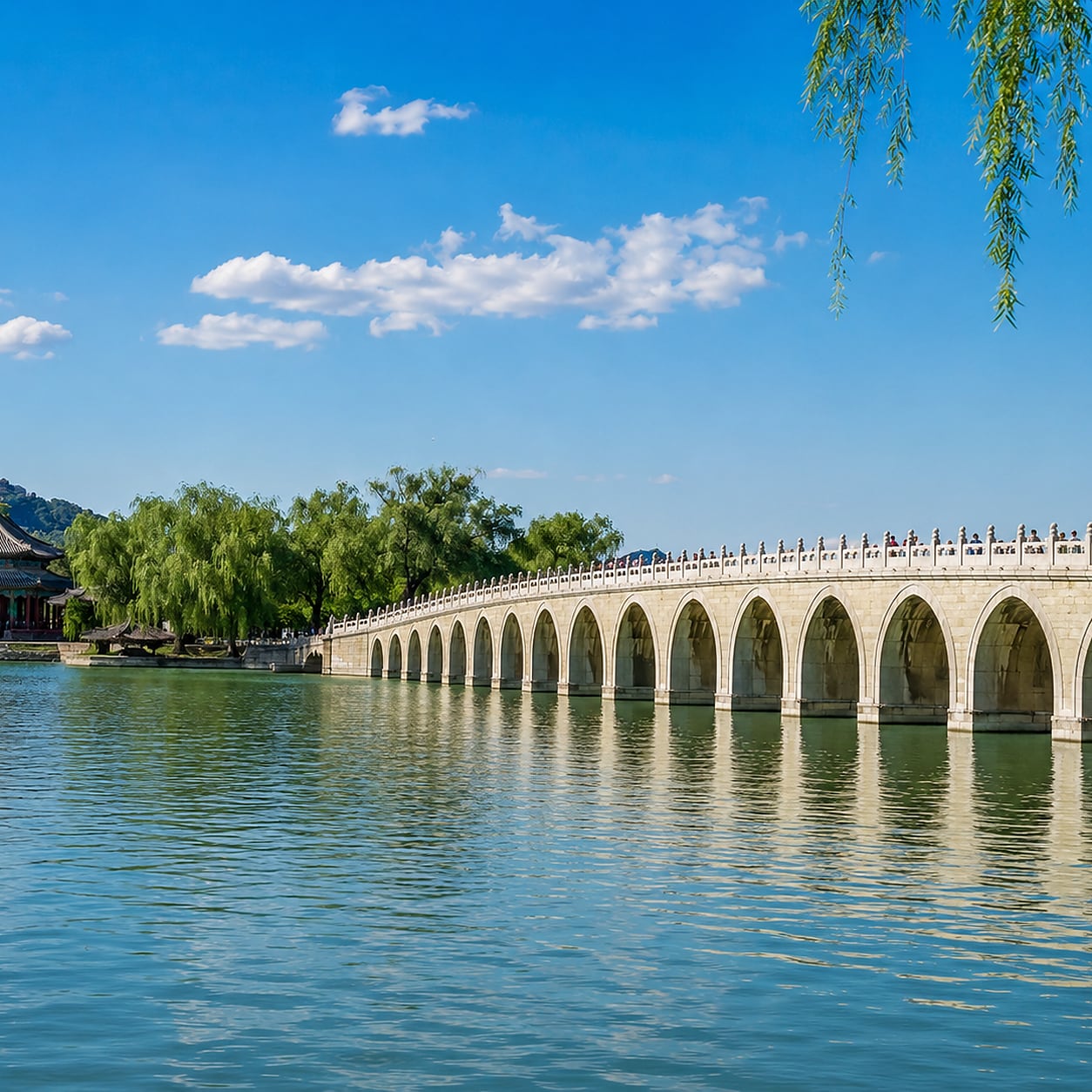 Mutianyu Great Wall & Summer Palace Layover Tour — 02 summer palace seventeen arch bridge