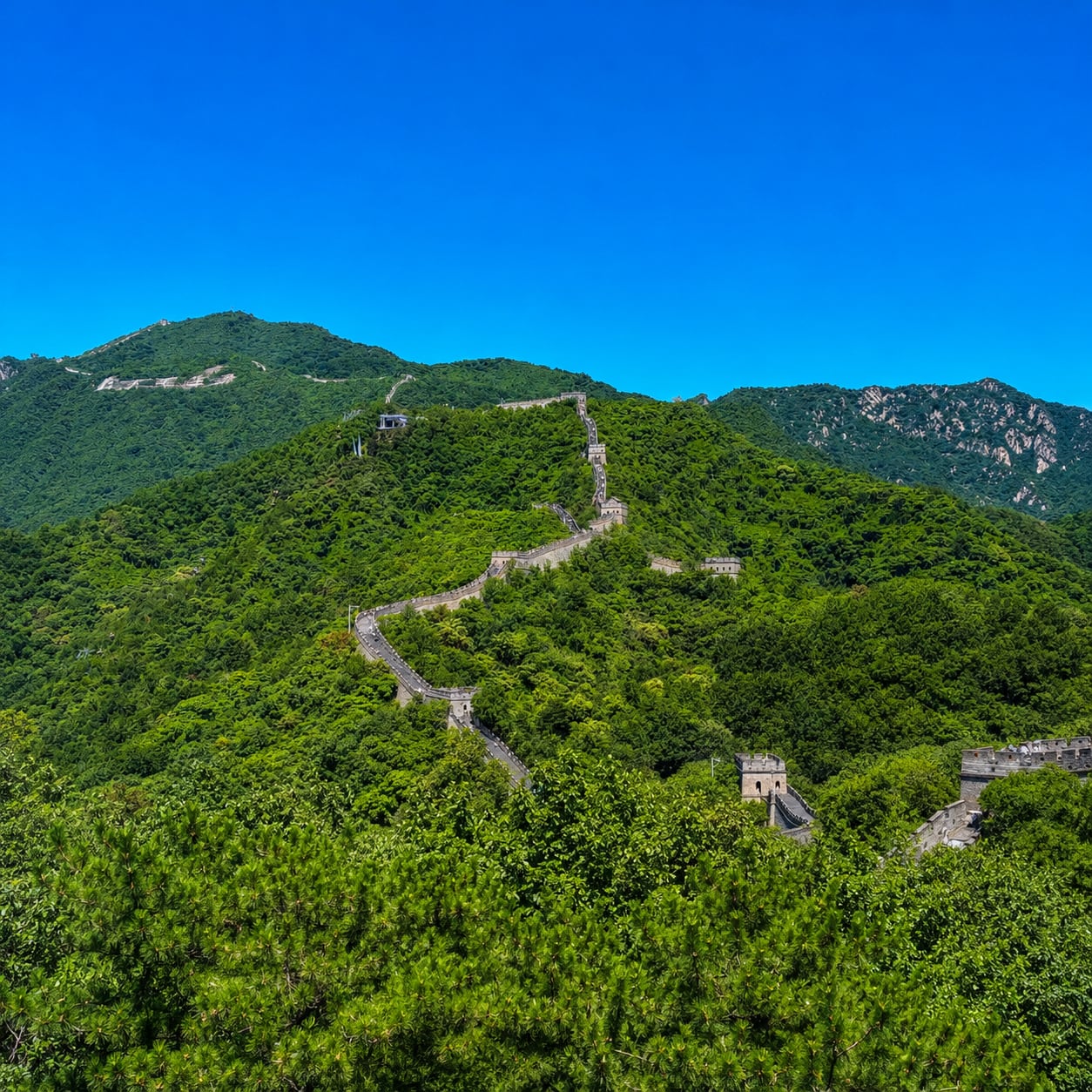 Mutianyu, Tiananmen & Forbidden City Private Day Tour — 02 mutianyu great wall panorama