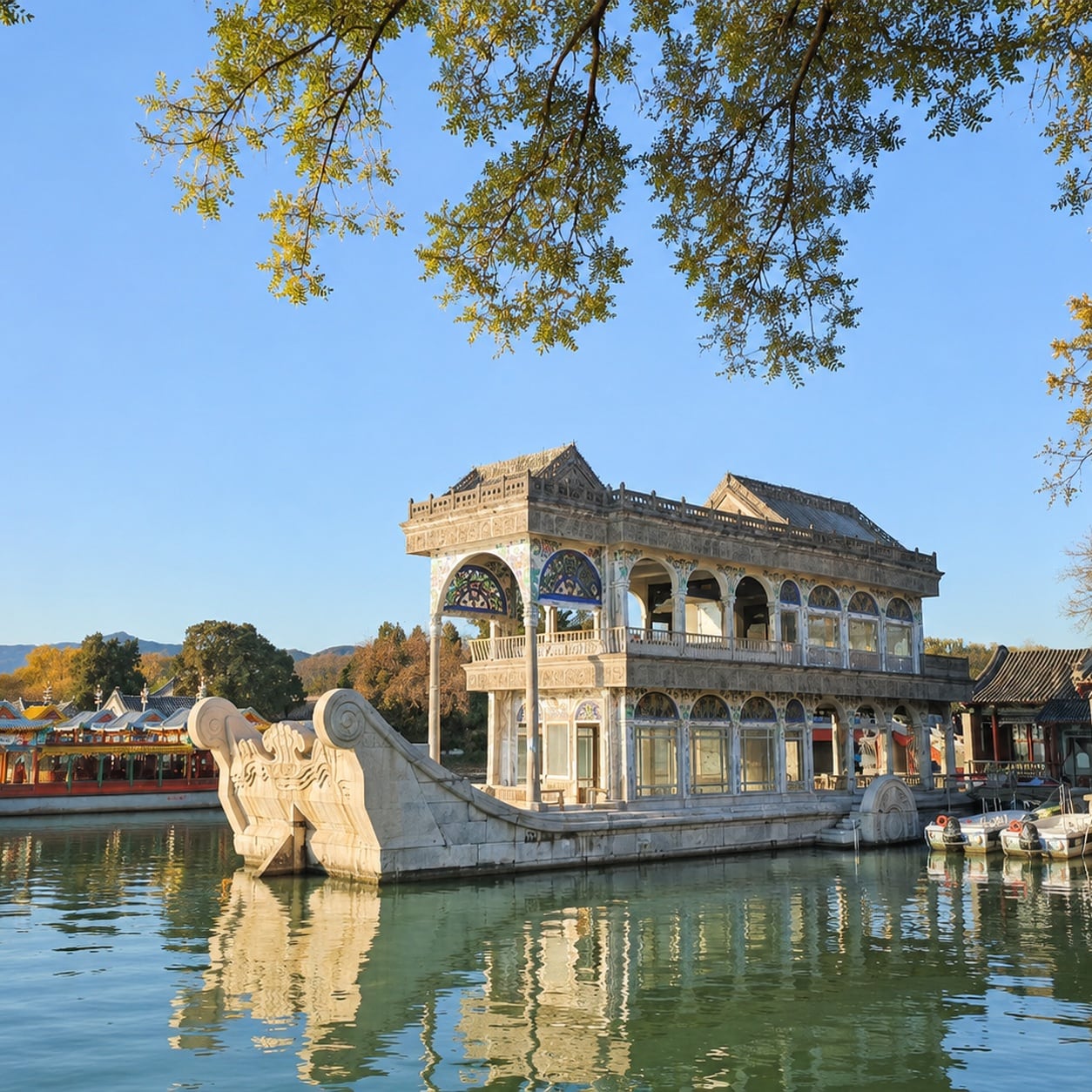 2-Day Relaxed Beijing Private Tour — 05 summer palace marble boat