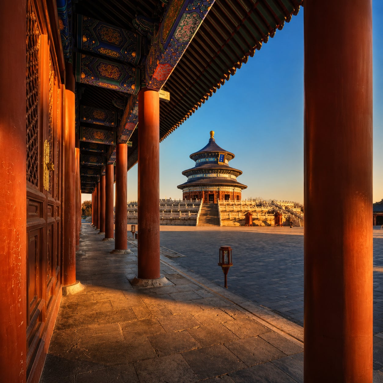 2-Day Relaxed Beijing Private Tour — 04 temple of heaven hall sunset corridor