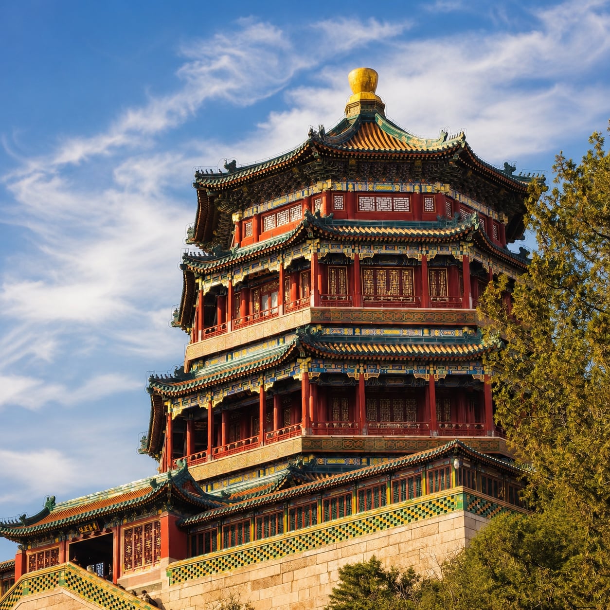 Temple of Heaven & Summer Palace Private Day Tour — 02 summer palace buddhist incense tower