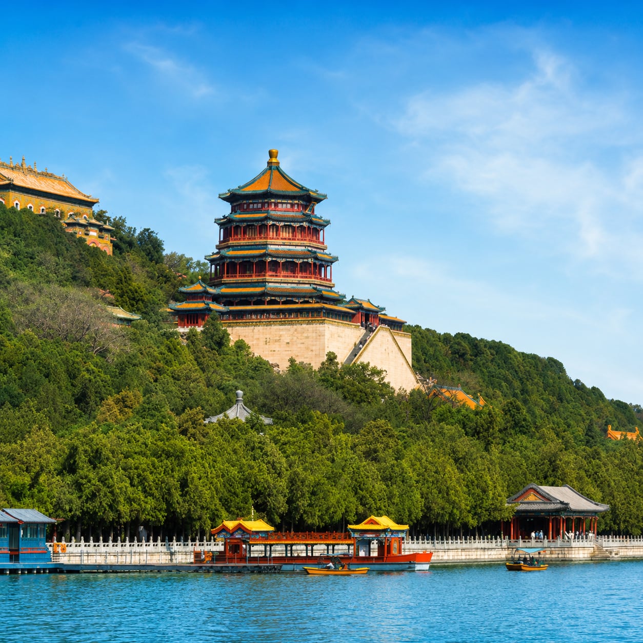 Temple of Heaven & Summer Palace Private Day Tour — 05 summer palace buddhist incense tower lake