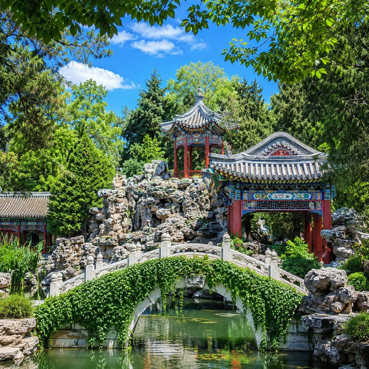 Forbidden City, Jingshan & Beihai Private Day Tour — 05 beihai park garden bridge