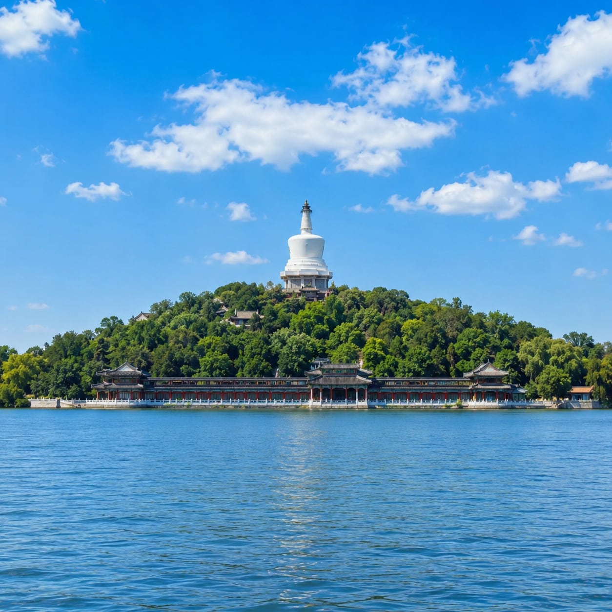 Forbidden City, Jingshan & Beihai Private Day Tour — 02 beihai park white dagoba lake