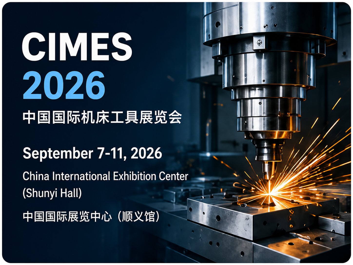 Manufacturing equipment expo hall prepared for a machine tool exhibition in Beijing